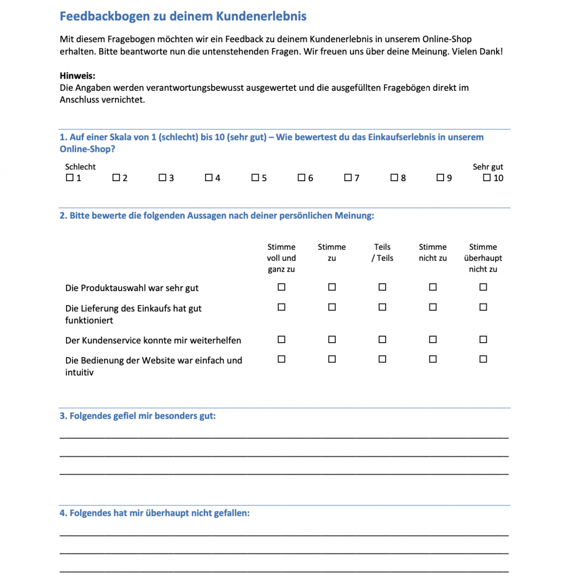 Vorlagen Beispiele And Muster Für Umfragen Und Fragebögen Empirio 9520